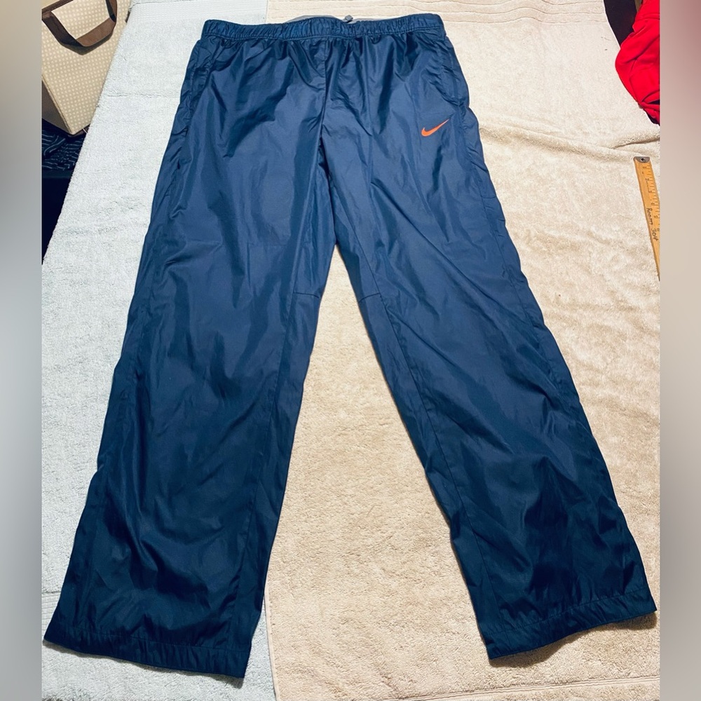 Nike Storm-Fit Waterproof Training Pants Men's XXL NAVY/ORANGE Ankle Zip Golf